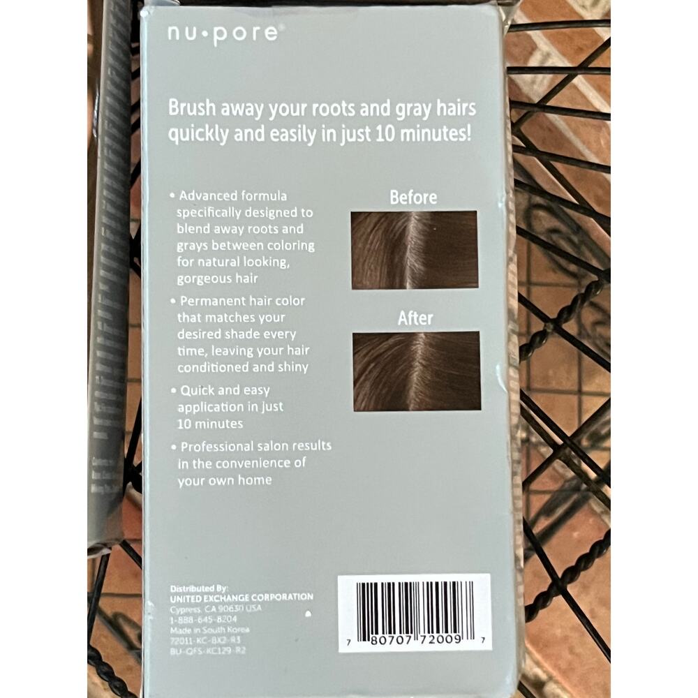 (4) Nu-Pore Dark Brown ROOT EZ-TOUCH Hair Color Covers Gray - Picture 3 of 4